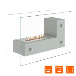 Биокамин напольный SteelHeat TETRISE 500 белый