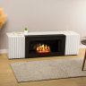 Тумба под ТВ с биокамином SteelHeat IMOLA IMPULSE 140 см (корпус белый / фасады белый) фото 2